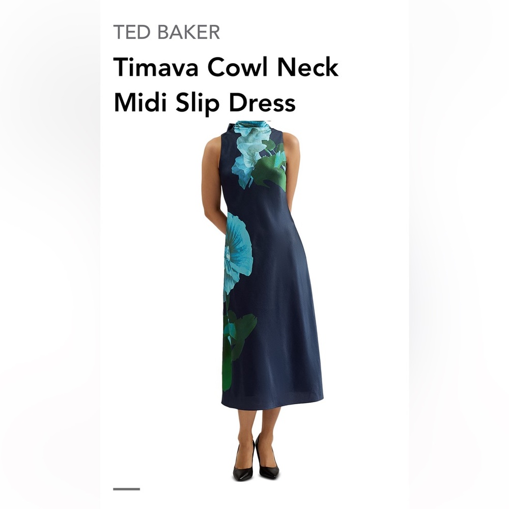 Ted Baker Timalva Cowl Neck Midi New With Tags